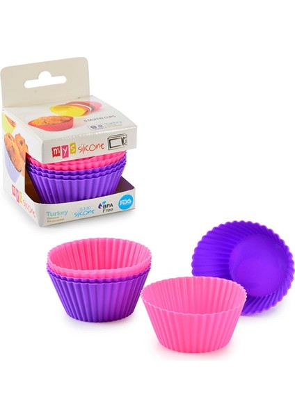 6'lı Tırtıklı Silikon Muffın Kabı ROYALEKS-MYS106