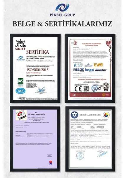 Su Arıtma Cihazı için 12 Aşamalı 8 Filtre Seti - Uzun Süreli ve Etkili Filtrasyon