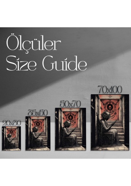 Karanlık Akademia Tarzı Gotik Illüstrasyon Tablosu modelleri