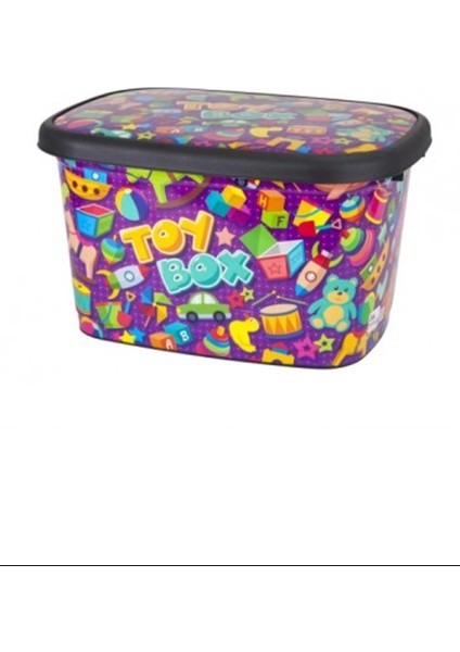 Dekorlu Oyuncak Kutusu Büyük 25 Lt. ROYALEKS-M11295