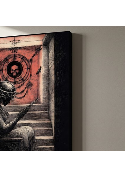 Karanlık Akademia Tarzı Gotik Illüstrasyon Tablosu indirimleri