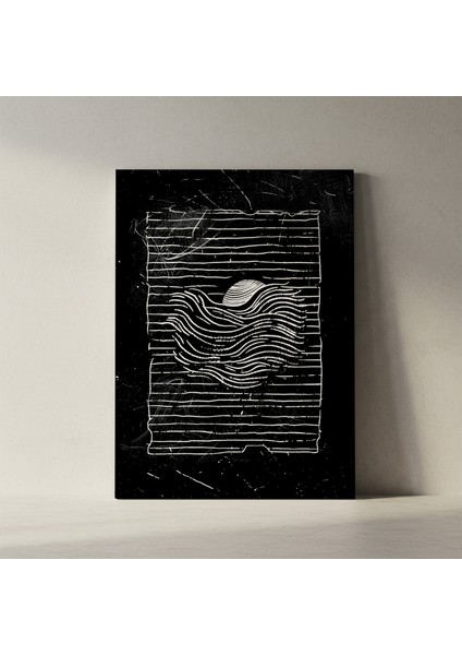 Soyut Dalga Desenli Dark Modern Sanat Tablosu fiyatları