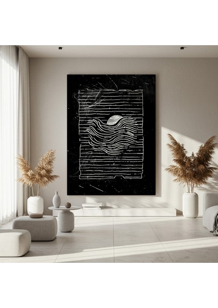 Soyut Dalga Desenli Dark Modern Sanat Tablosu fırsatları
