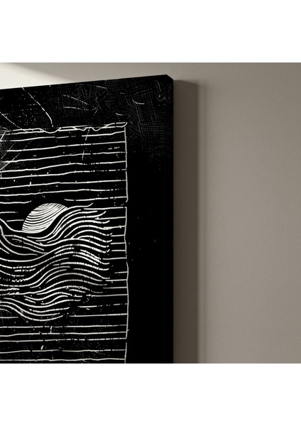 Soyut Dalga Desenli Dark Modern Sanat Tablosu indirimleri