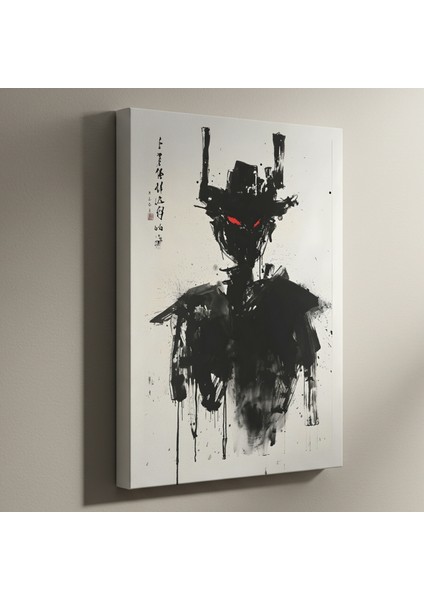 Karanlık Savaşçı Soyut Sanat Tablosu
