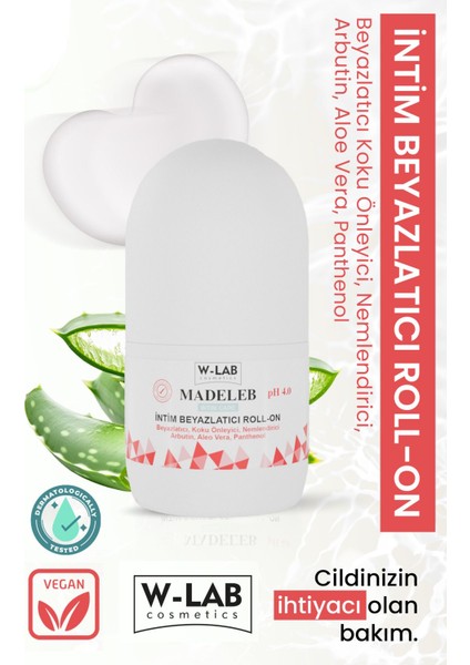 Kozmetik İntim Beyazlatıcı Roll-On 50 ml - Kadınlar İçin Koku Önleyici, Nemlendirici ve Paraben İçermeyen Günlük Kullanım Ürünü fırsatları