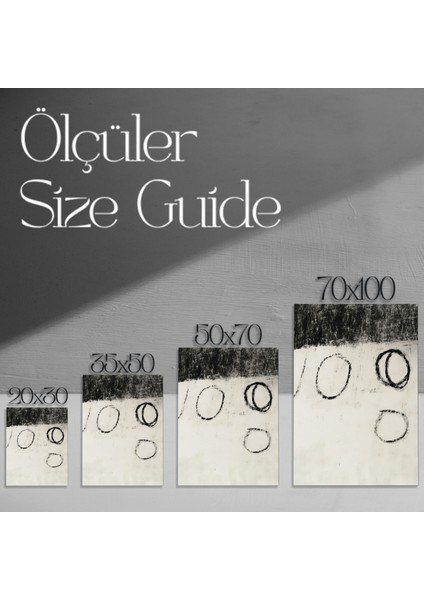 Soyut Siyah Beyaz Çemberler Soyut Sanat Tablosu modelleri