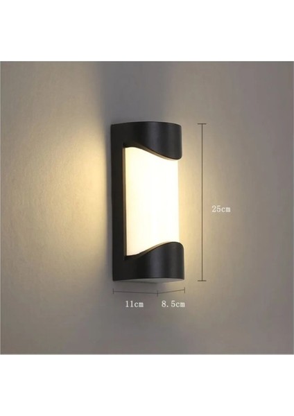 24W LED Oval Aplik, Banyo, Teras, Veranda, Balkon, Siyah fırsatları