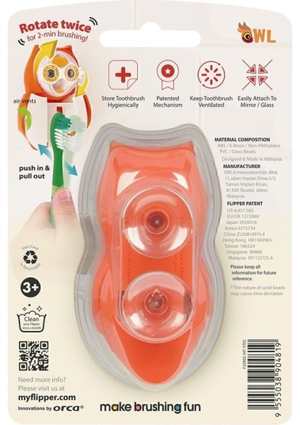 Kum Saatli Diş Fırçası Hijyenik Saklama Kabı