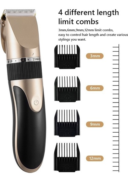 Pil Gücü Göstergeli Profesyonel Evcil Hayvan Tüy Kesme Makinesi Erkek Berberi Sakal Kesme Makinesi Şarj Edilebilir Kesme Makinesi Seramik Bıçak Düşük Gürültülü Yetişkin Çocuksaç Kesimi (Yurt Dışından) modelleri
