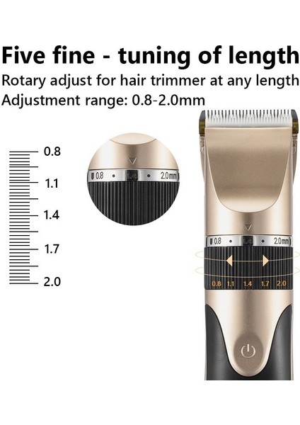 Pil Gücü Göstergeli Profesyonel Evcil Hayvan Tüy Kesme Makinesi Erkek Berberi Sakal Kesme Makinesi Şarj Edilebilir Kesme Makinesi Seramik Bıçak Düşük Gürültülü Yetişkin Çocuksaç Kesimi (Yurt Dışından) fırsatları