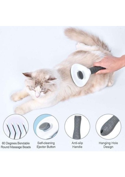 Tüy Dökülmesi Içın Kedi Fırçası Evcil Hayvan Bakım Kendi Kendini Temizleyen Slicker Fırçası Kediler ve Içın Kedi Tüy Alma Fırçası Dolaşık Tüyleri ve Gevşek Alt Tüyleri Kolayca Temizler (Yurt Dışından) fırsatları