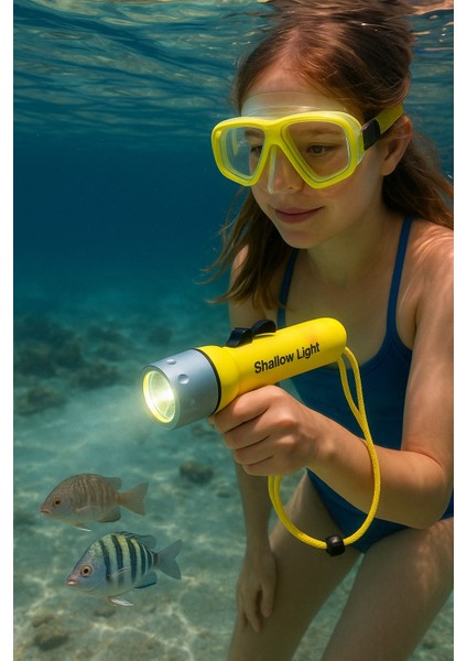 Dalış Için Su Geçirmez El Feneri 180 Lümen 25M Menzil Su Altı Feneri