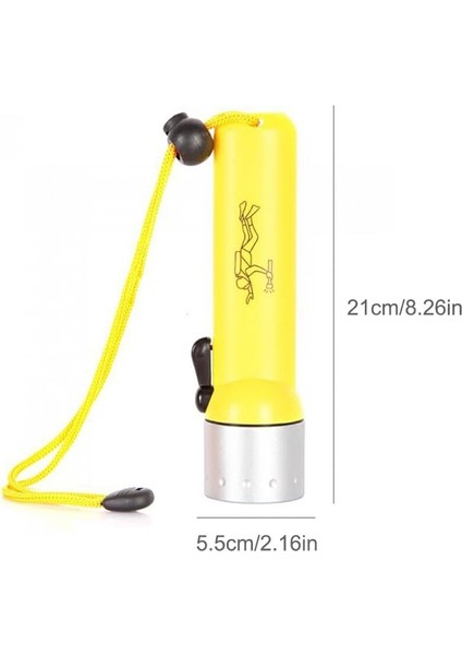 Dalış Için Su Geçirmez El Feneri 180 Lümen 25M Menzil Su Altı Feneri fiyatları