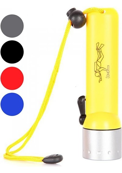 Dalış Için Su Geçirmez El Feneri 180 Lümen 25M Menzil Su Altı Feneri fırsatları