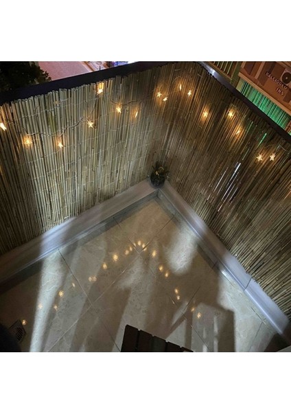 Haki Renk 40 cm x 3 M Hasır Kamış Balkon Çiti, Şık ve Dayanıklı Dekorasyon Seçeneği