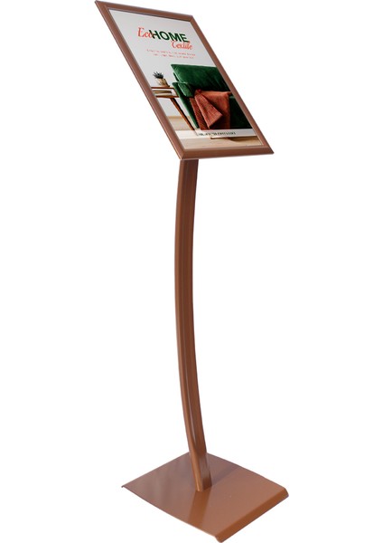 A4 21X30 Ojigi(Eğimli) Kahverengi Menü ve Bilgilendirme Panosu Ayaklı Reklam Panosu