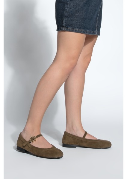 Kadın Tokalı Babet Meladi Kahve Süet fırsatları