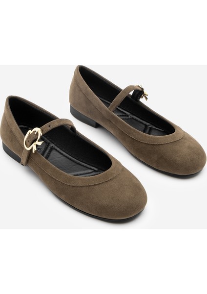 Kadın Tokalı Babet Meladi Kahve Süet indirimleri