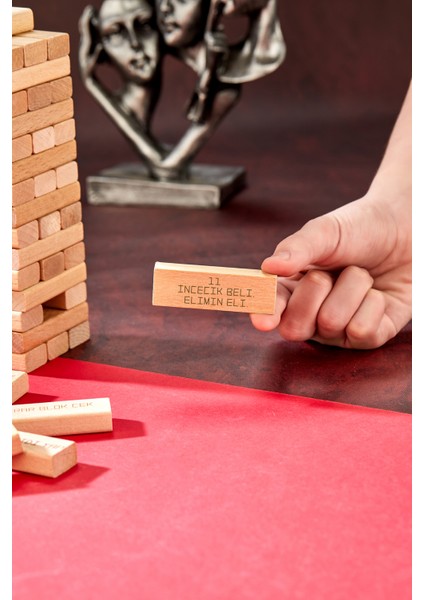 Bilmecelerle Tower Cezalı Jenga Keyifli Denge Oyunu 54 Parça fiyatları