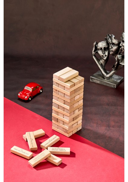 Bilmecelerle Tower Cezalı Jenga Keyifli Denge Oyunu 54 Parça fırsatları