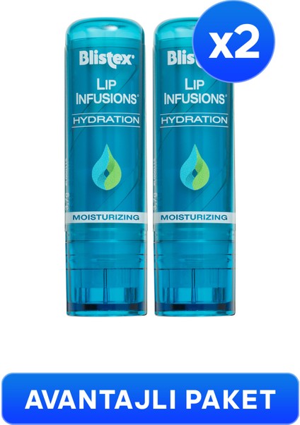 Uzun Süreli Nemlendirici Dudak Bakımı Lip Infusions Hydration 3,7g X2
