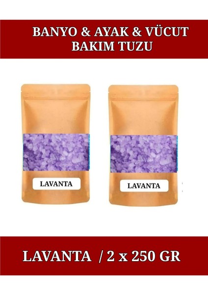 2 Adet Lavanta Kokulu Banyo Tuz Küvet & Jakuzi Tuzu Manikür & Pedikür Tuzu Ayak Bakım Tuzu. 2 x 250L