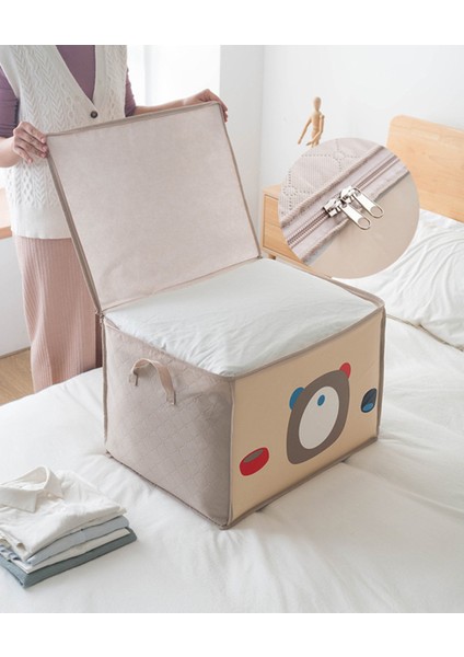 Giysi Yorgan Saklama Çantası Ev Eşyaları Organizatör Karikatür Su Geçirmez Bitirme Çantası Toz Kapağı Kolu ile Kılıfı Kapak | Katlanabilir Saklama Torbaları (Yurt Dışından) fırsatları
