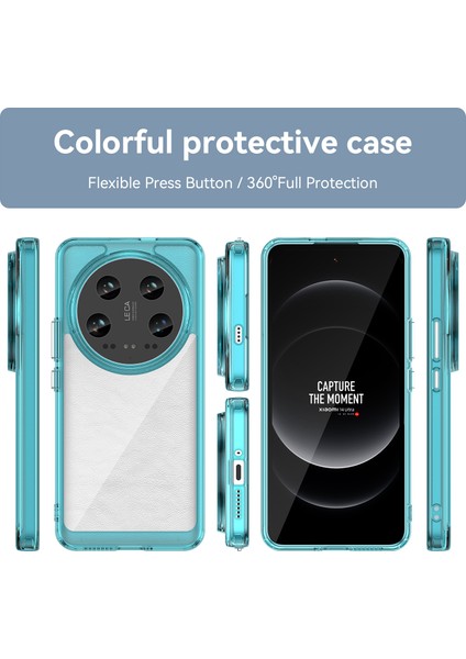 Xiaomi 14 Ultra Için Şeffaf Pc Arka Tpu Tampon Telefon Kılıfı - Turkuvaz (Yurt Dışından) fiyatları