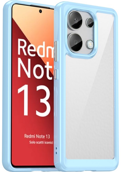 Xiaomi Redmi Note 13 4g Için Şeffaf Pc Arka Tpu Tampon Telefon Kılıfı - Mavi (Yurt Dışından)
