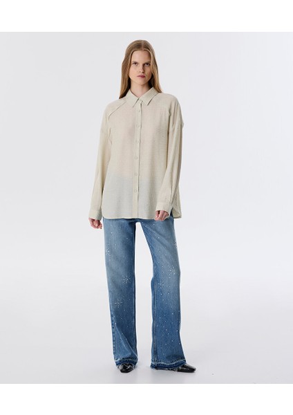 Hotfıx Baskılı Pileli Gömlek TW6250025089030 modelleri