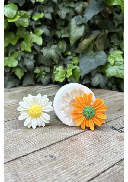 Silikon Mum Kalıbı Papatya Desenli Dayanıklı Esnek Kokusuz 6x1,3 cm Tek Parça fiyatları