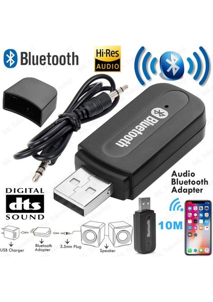 Bluetooth Kablosuz 3.5mm Ses Müzik Alıcısı Adaptörü Araç Ses Sistemi Veya Hoparlör Için modelleri