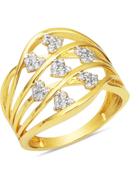 Kalpli Sarmaşık 14 Ayar Altın Yüzük