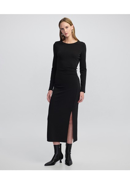 Kemer Aksesuarlı Örme Elbise IW6250002099001