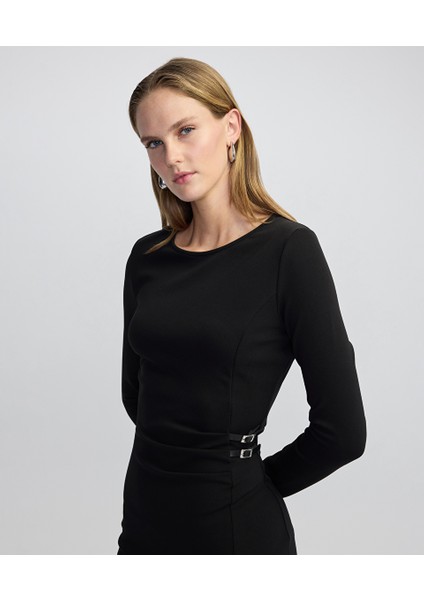 Kemer Aksesuarlı Örme Elbise IW6250002099001 fiyatları