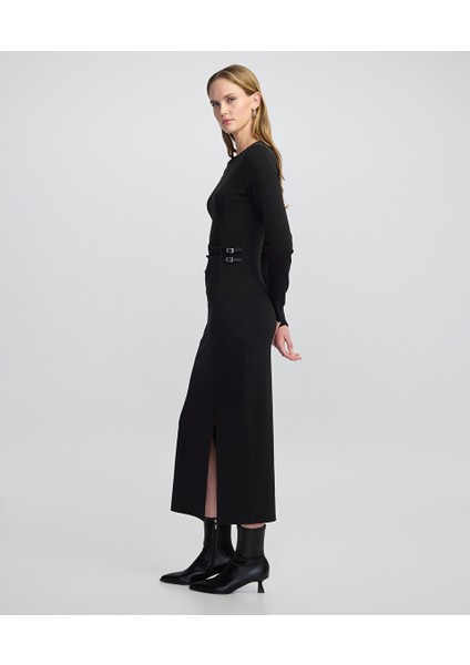 Kemer Aksesuarlı Örme Elbise IW6250002099001 modelleri