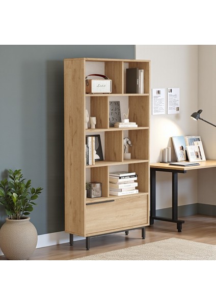 Dekoratif Kitaplık Raf Metal Ayaklı 176CM Kapaklı Sepet fiyatları