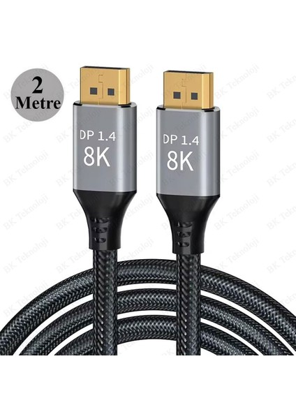 8k Displayport 1.4 Kablo 8K@60Hz,4K@144Hz Yüksek Hızlı 32.4gbps 2 Metre fiyatları