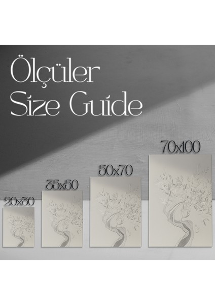 Zarif Zeytin Ağacı Soyut Sanat Tablosu modelleri