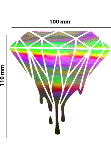 Elmas Hologram Sticker – Işık Vurunca Renk Değiştirir – Modifiye Dekarasyon Sticker Araç,kask, Cam Uyumlu,düz ve Prüzsüz Yüzeyler