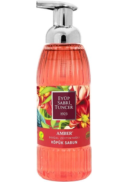 Zeytinyağlı Amber Köpük Sabun 500 ml – %100 Doğal, Nemlendirici ve Yumuşatıcı, Açık Pembe