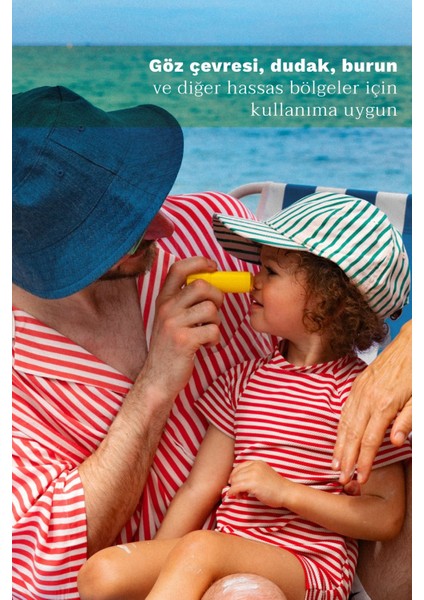 Güneş Koruyucu Stick SPF50+ 9 ml Normal Ciltler Bebek ve Aile Kullanımına Uygun Kokusuz