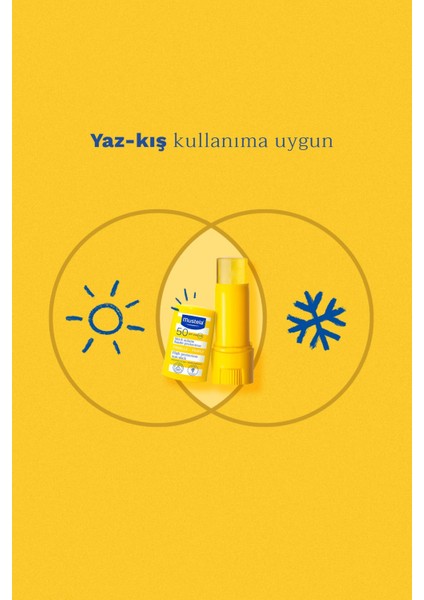 Güneş Koruyucu Stick SPF50+ 9 ml Normal Ciltler Bebek ve Aile Kullanımına Uygun Kokusuz