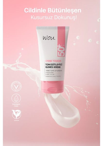 World Of Unique Pink Touch SPF50+ Su Bazlı Ton Eşitleyici ve Aydınlatıcı Güneş Kremi 50 ml – Tüm Cilt Tipleri İçin Yüksek Yaz Koruması fiyatları