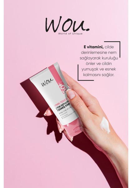 World Of Unique Pink Touch SPF50+ Su Bazlı Ton Eşitleyici ve Aydınlatıcı Güneş Kremi 50 ml – Tüm Cilt Tipleri İçin Yüksek Yaz Koruması indirimleri