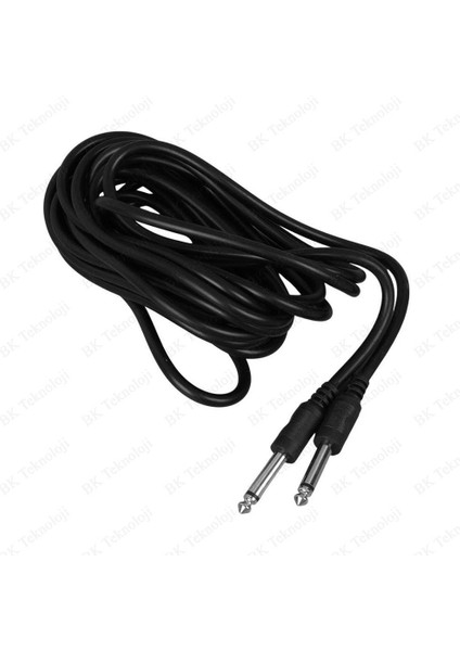 Mono 6.3mm 1/4" Jack Gitar Amfi Enstrüman Kablosu - 5 Metre fırsatları