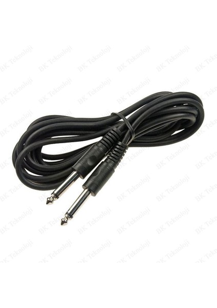 Mono 6.3mm 1/4" Jack Gitar Amfi Enstrüman Kablosu - 5 Metre indirimleri