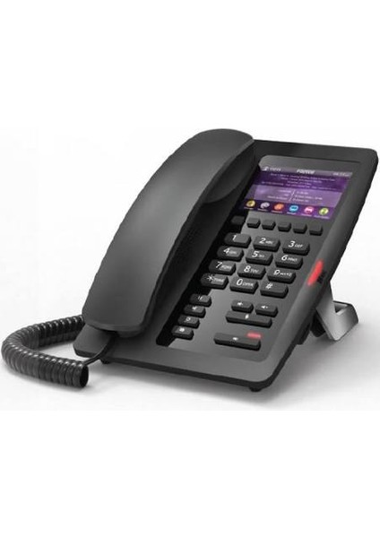 H5 Renkli Ekran Poe Ip Masaüstü Siyah Telefon