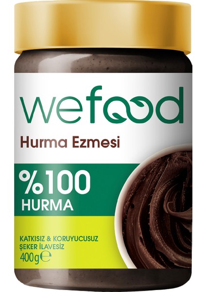 %100 Sade Hurma Ezmesi 400 gr (Hurma Püresi, Hurma Dolgusu) 8683347031160
